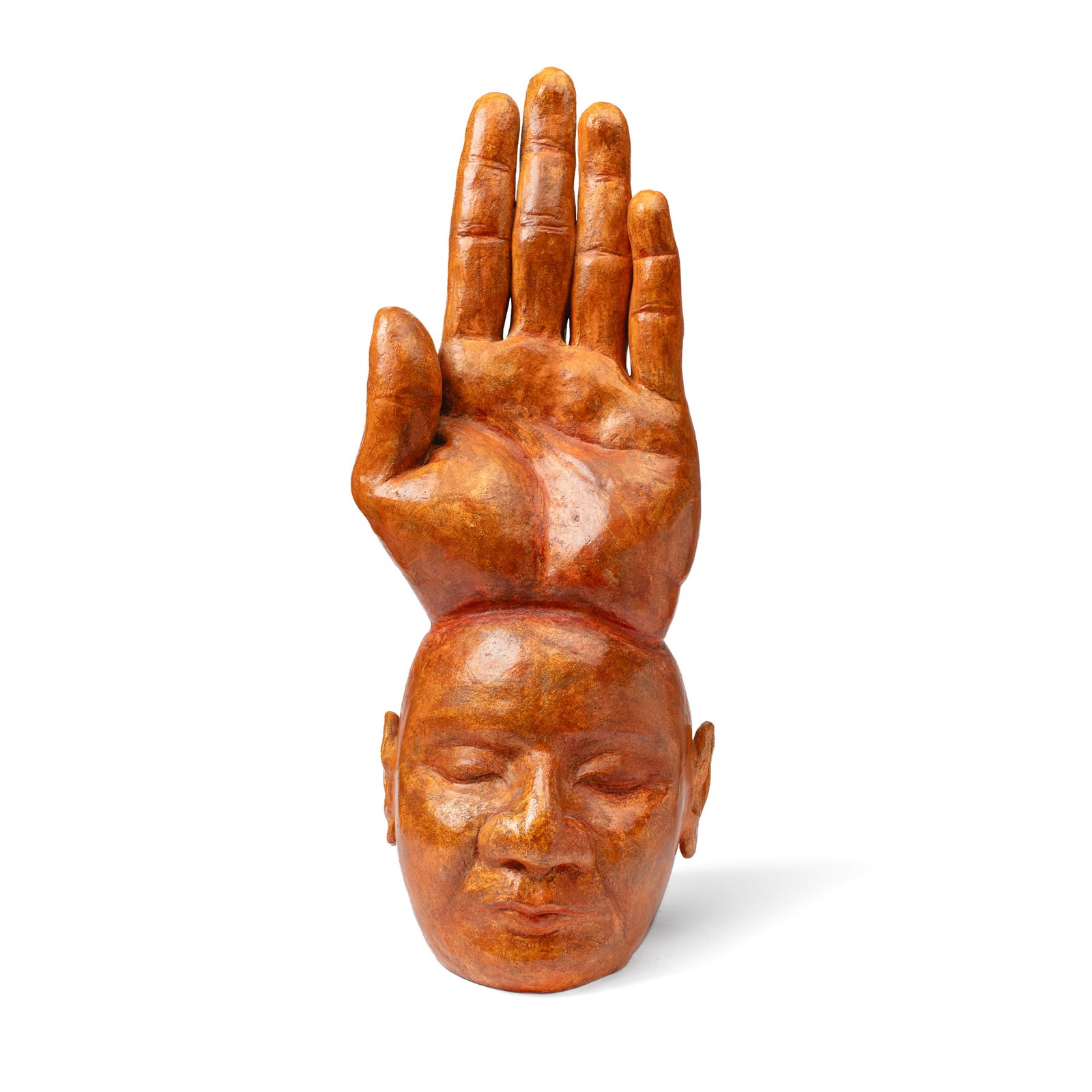 David Hollander Hand/Head Large Ceramic Sculpture (1 of 4)