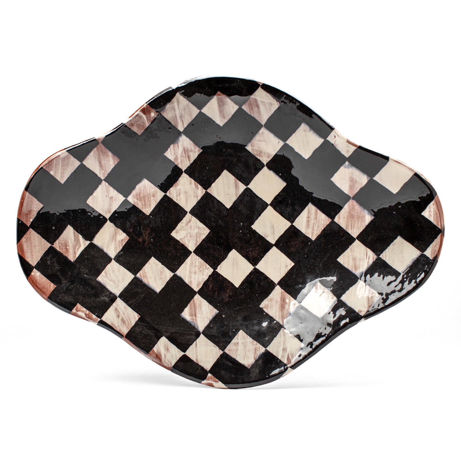 Claudia Fitch (WA) Large Glazed X Pattern Platter (1 of 2)
