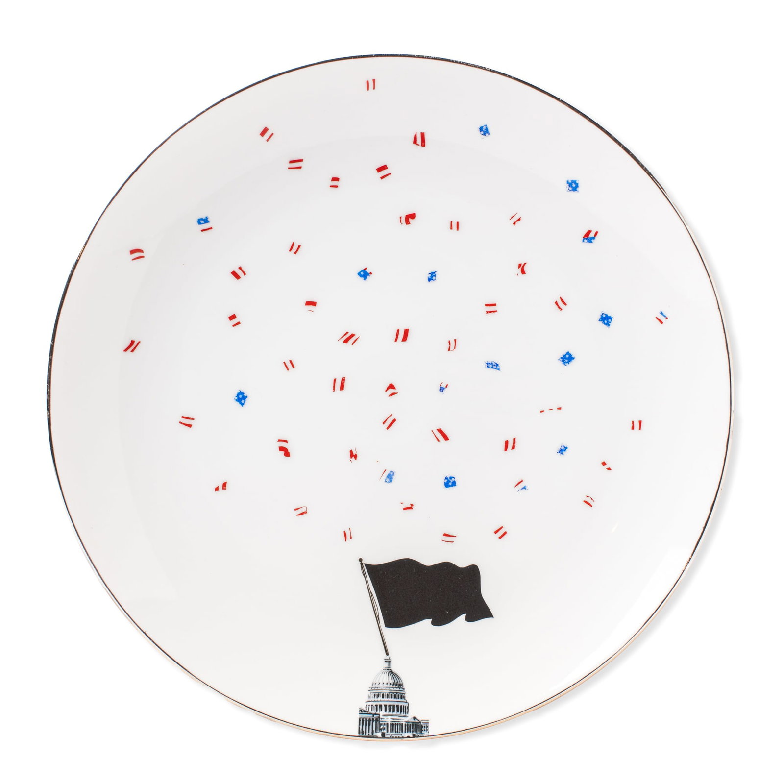 Howard Kottler (WA) "Flag Confetti" Plate (1 of 2)