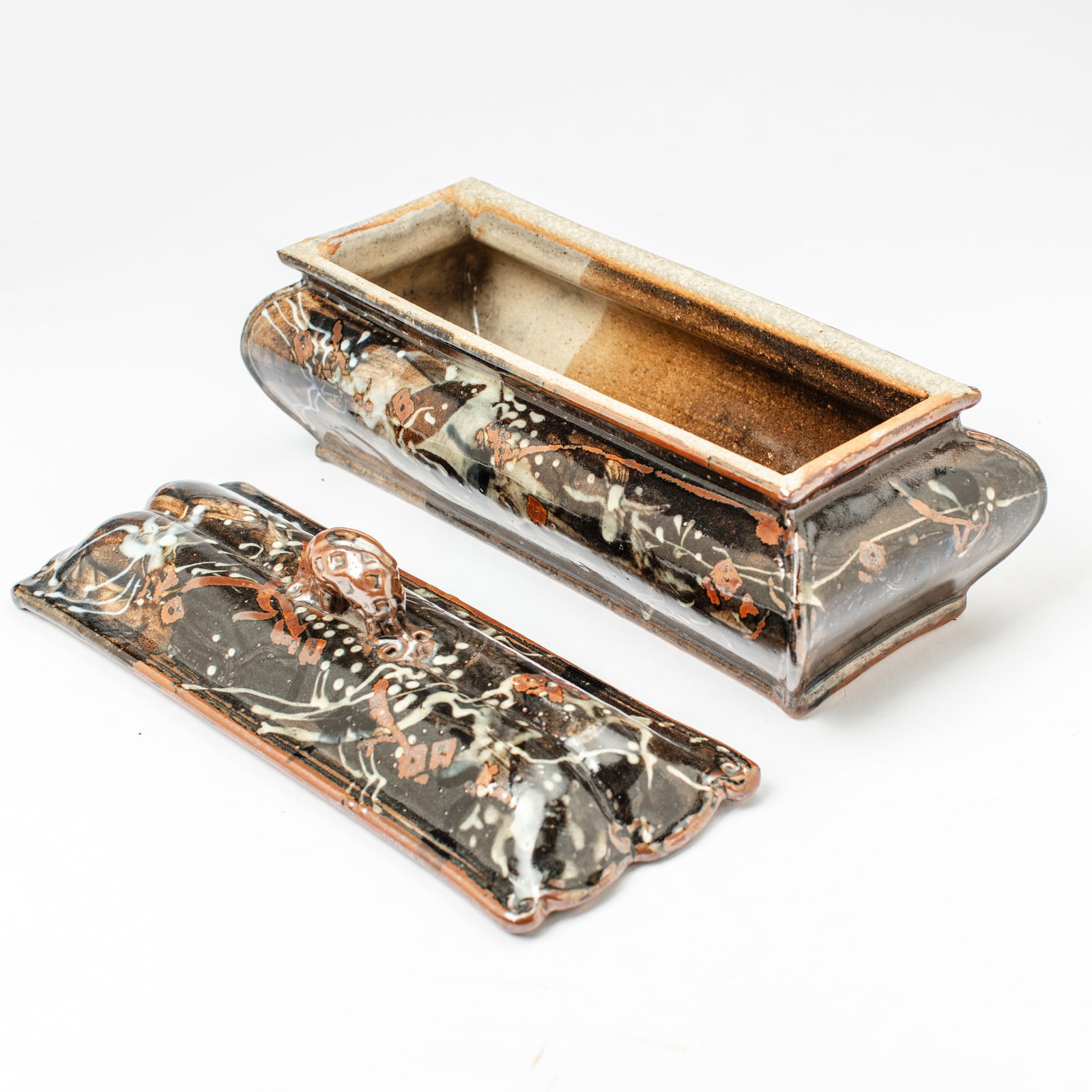 John Glick Stoneware Covered Box - 2