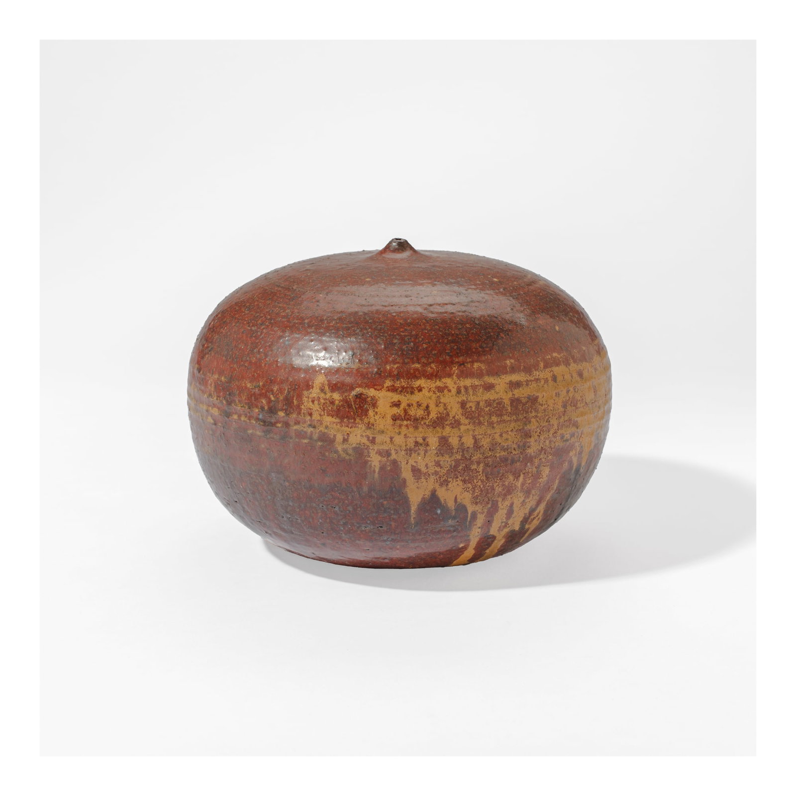 Toshiko Takaezu Red Ash Glaze Closed Form Rattle (1 of 3)