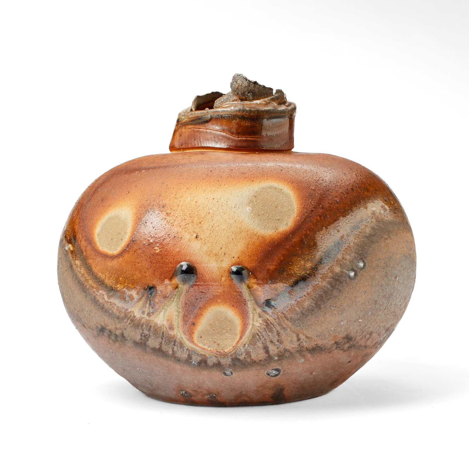 Large Wood Fired Stoneware Vase (1 of 2)