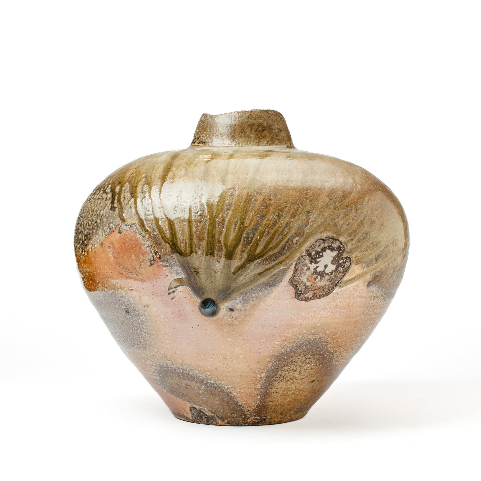 John Benn (WA) Wood Fired Stoneware Pot (1 of 3)