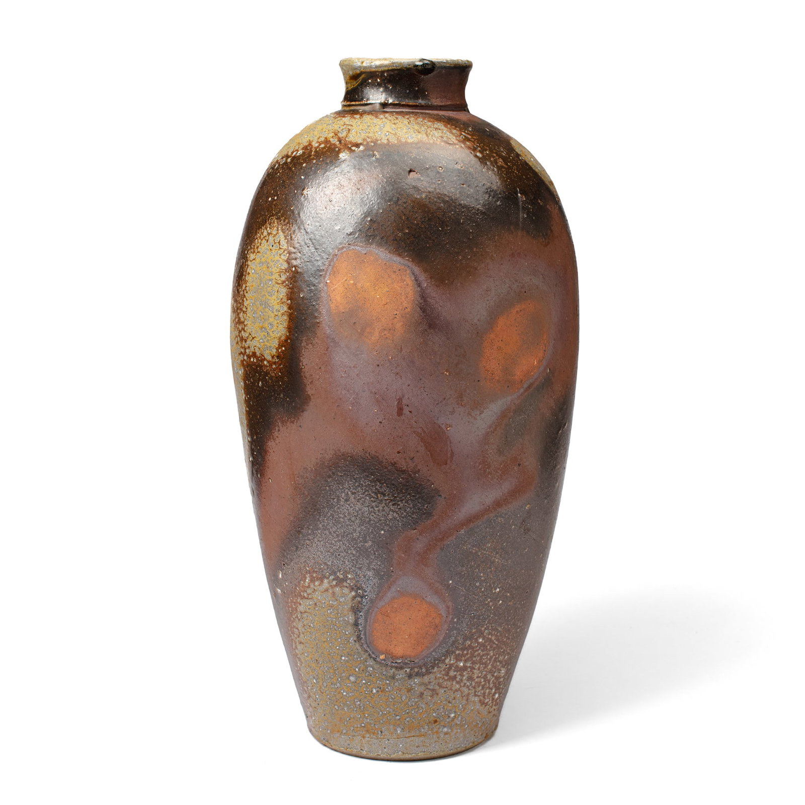 Chris Knapp (WA) Large Wood Fired Stoneware Jar (1 of 3)