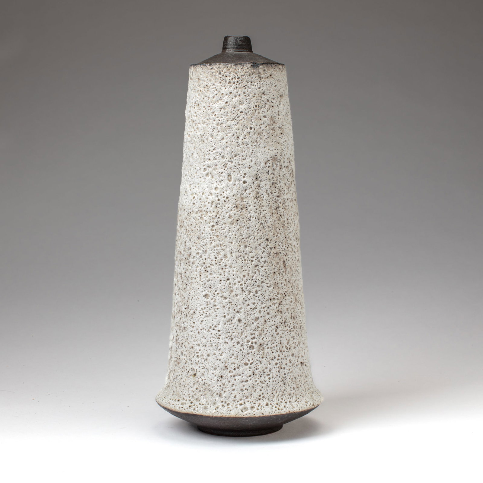 Lava Glaze Tall Stoneware Vase signed Erskine: Lava Glaze Tall Stoneware Vase signed Erskine, 2009. Signed and dated on base. Measures 18x8". Collection of Mike Peck, Seattle WA. Excellent condition.