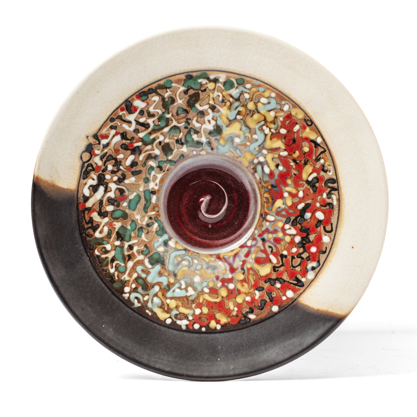 Loren Lukens Studio Pottery Decorated Plate (1 of 2)