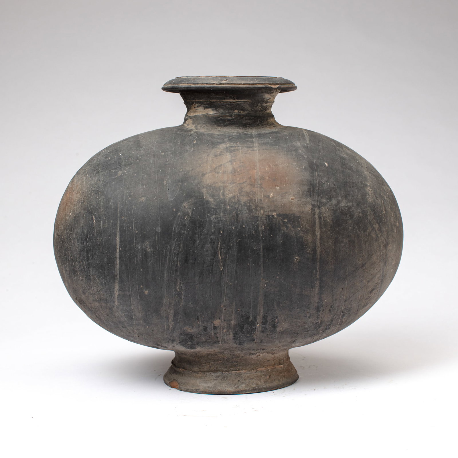 Chinese Western Han Dynasty Pottery Cocoon Jar (1 of 2)