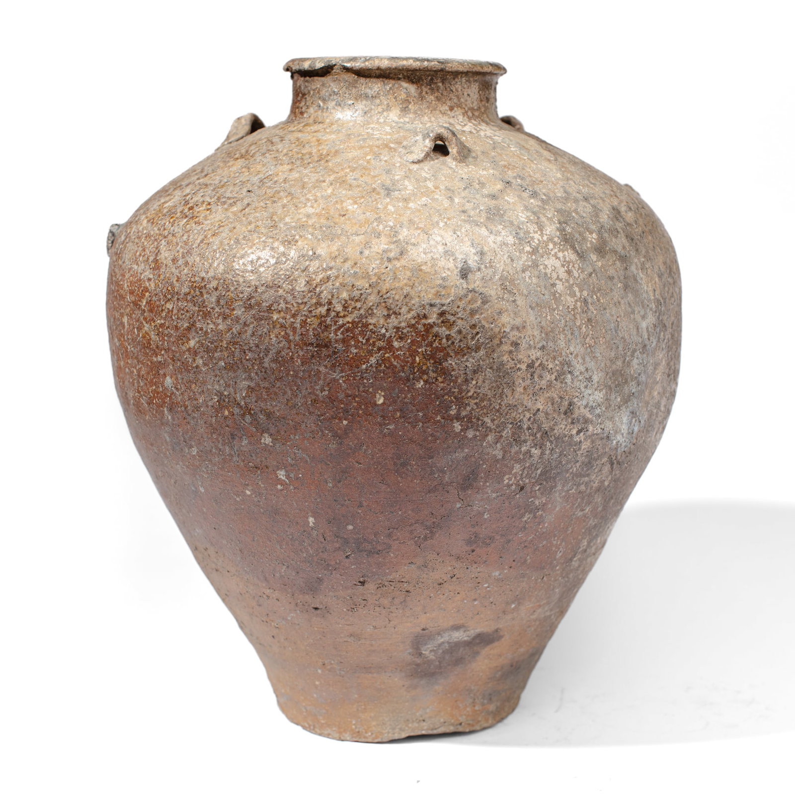 Antique Japanese Shigaraki Ware Storage Jar (1 of 2)