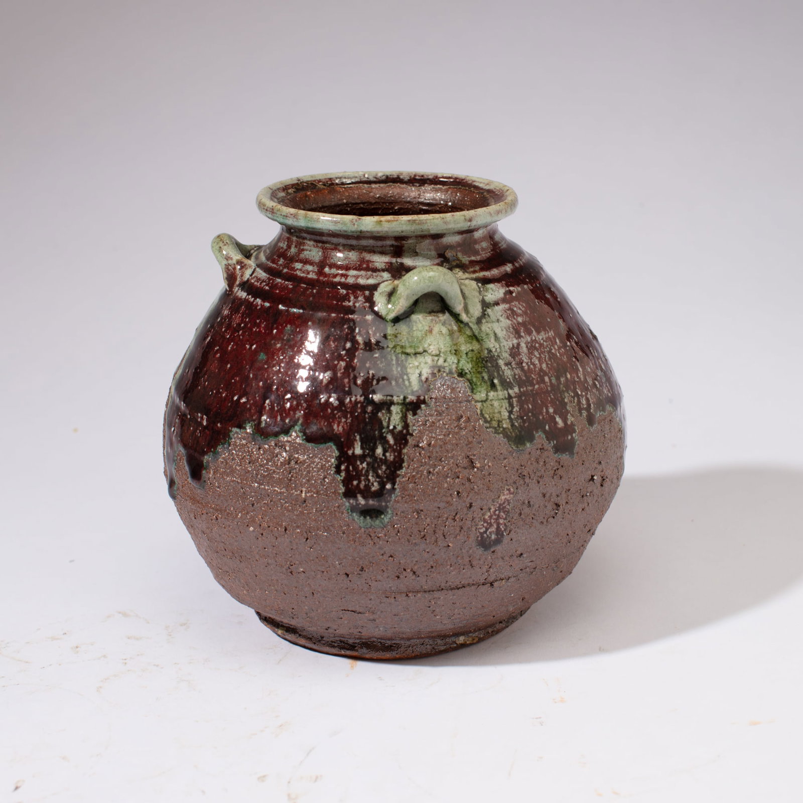 Japanese Bizen Ware Splashed Glaze Vase - 2