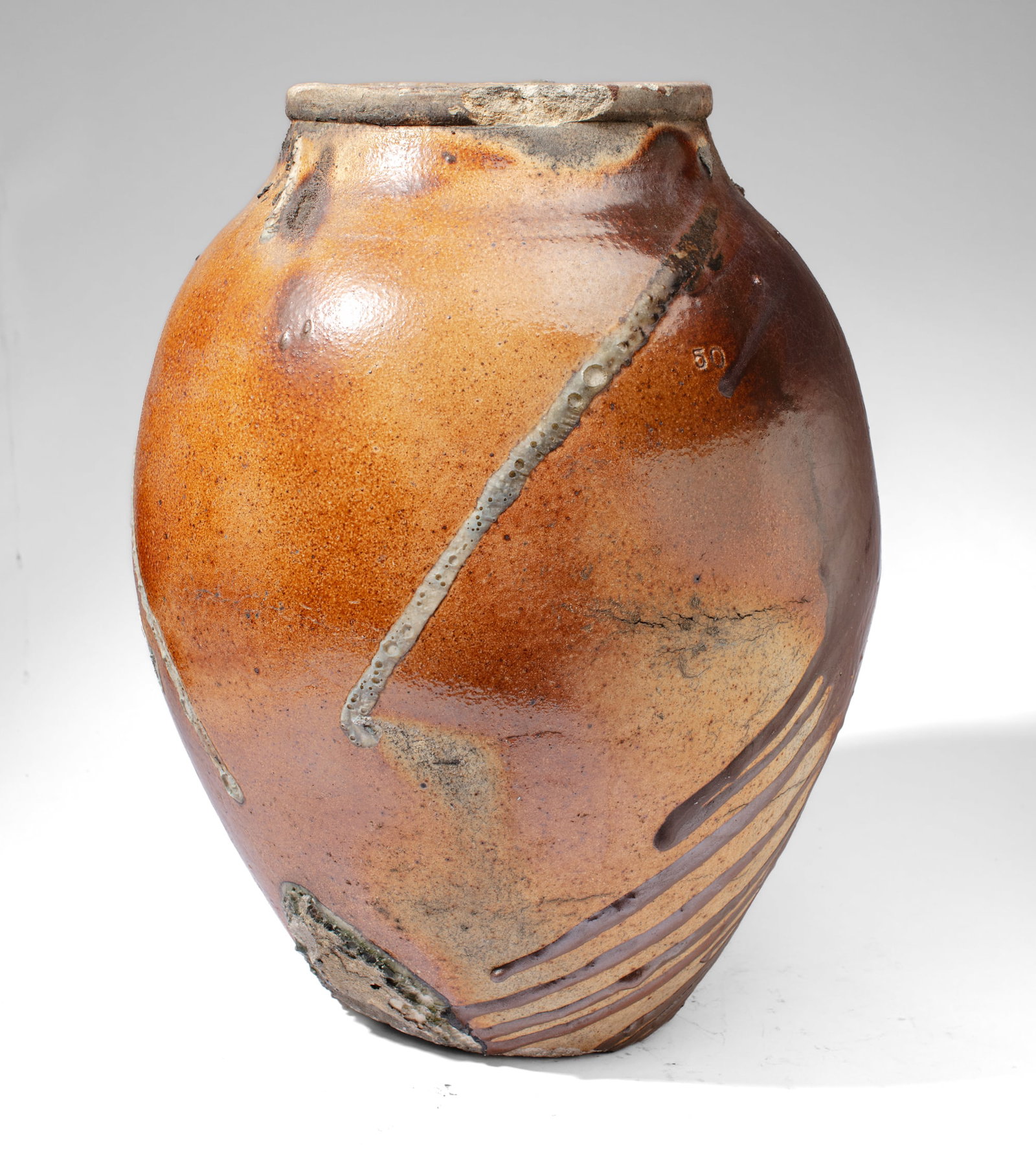 Japanese Shigaraki Ware Glass Crucible (1 of 3)
