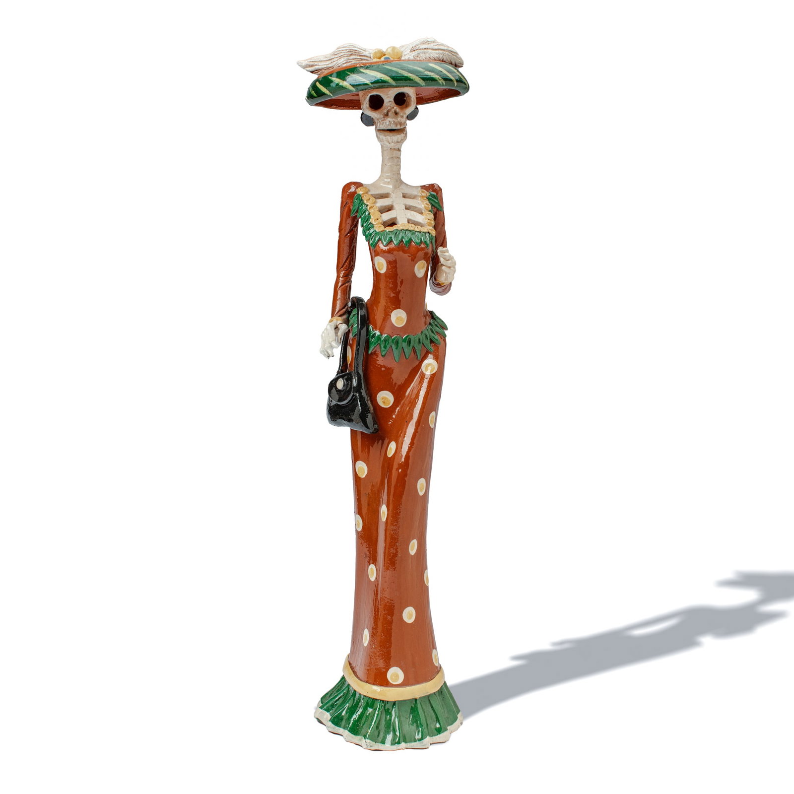 Alvaro de la Cruz López (Mexico) "Calavera Catrina" Mexican Folk Art Terracotta Figure (1 of 3)