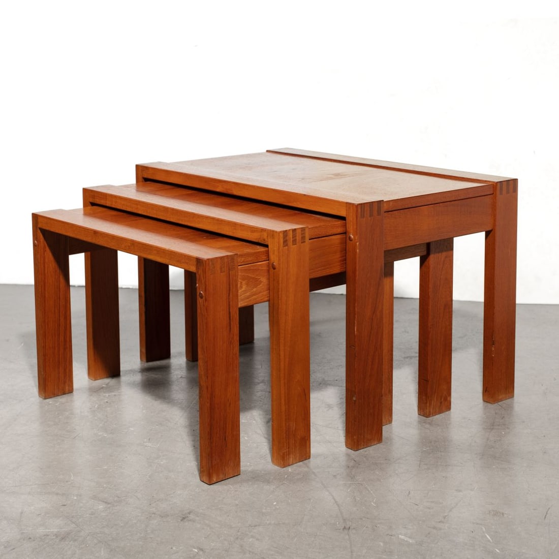 Mid Century Danish Teak Nesting Table Set (1 of 5)