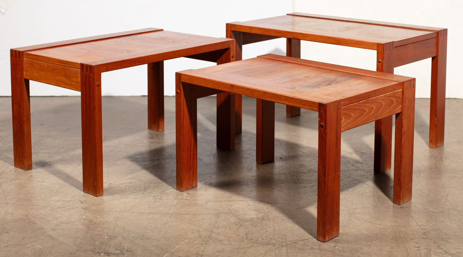 Mid Century Danish Teak Nesting Table Set - 5