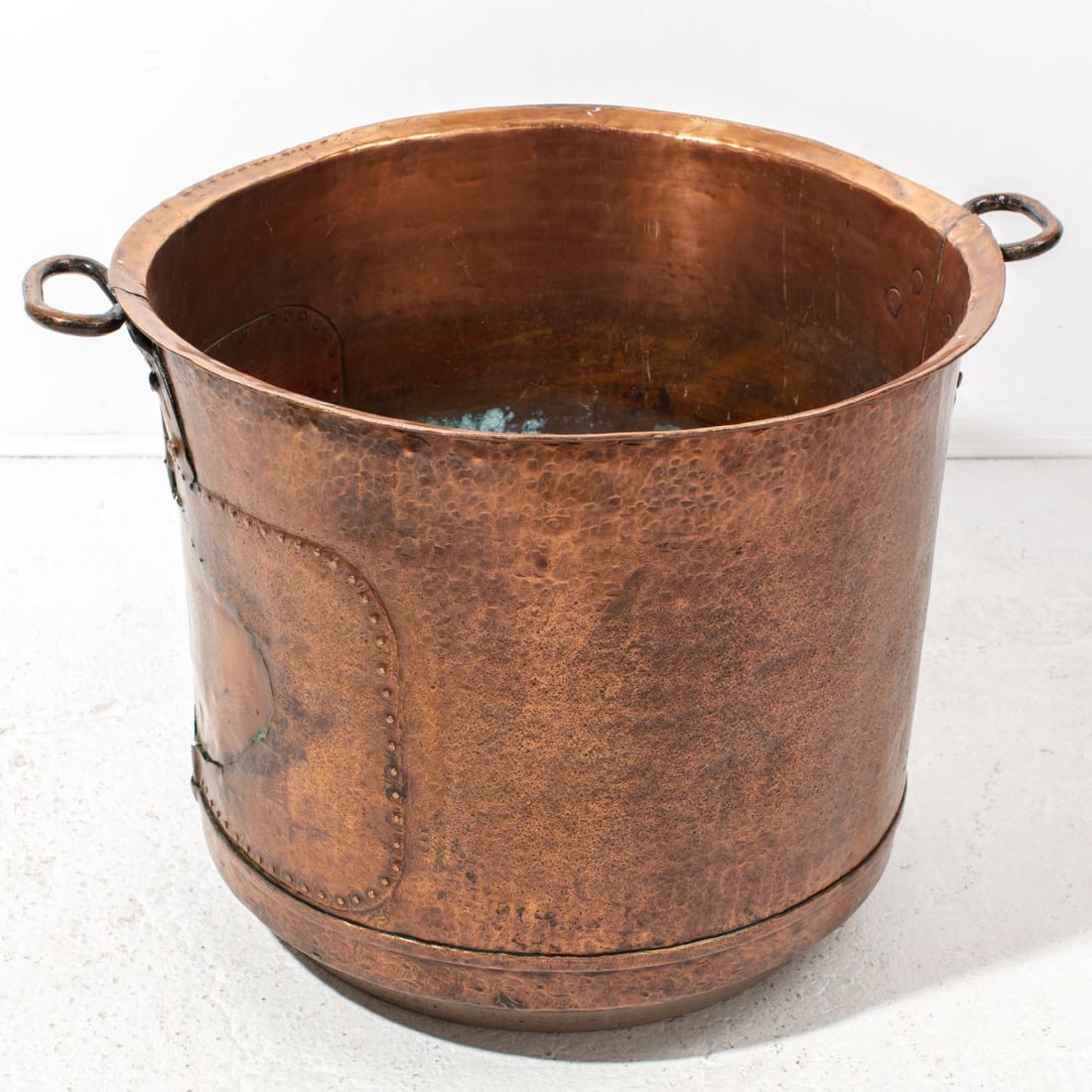Extra Large Antique Copper Cauldron 19" - 4
