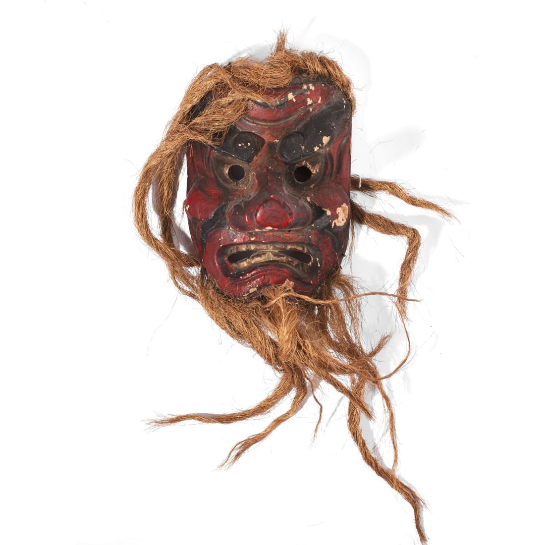 Japanese Lacquered Wood Tengu Noh Mask (1 of 3)