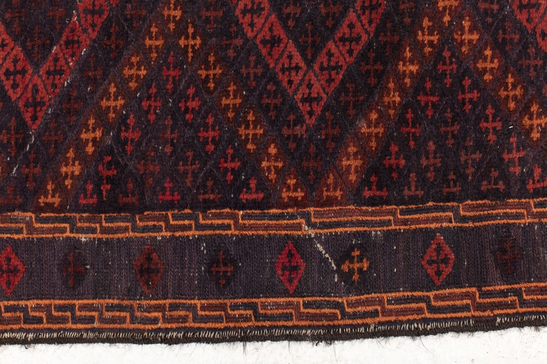 Afghan Hand Knotted Runner Rug 9' 4" - 2