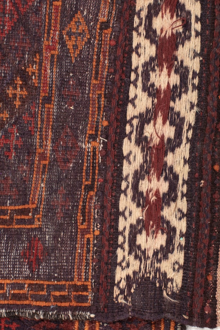 Afghan Hand Knotted Runner Rug 9' 4" - 3