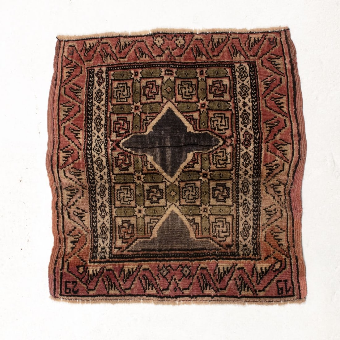 Vintage Turkish Anatolian Small Square Rug (1 of 4)