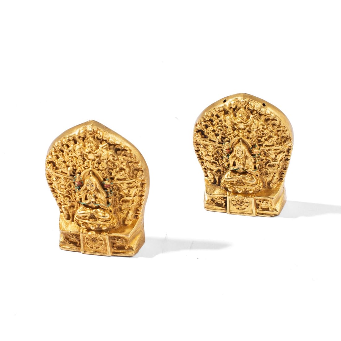 Pair of Tibetan Cast Brass Tsa Tsa (1 of 4)