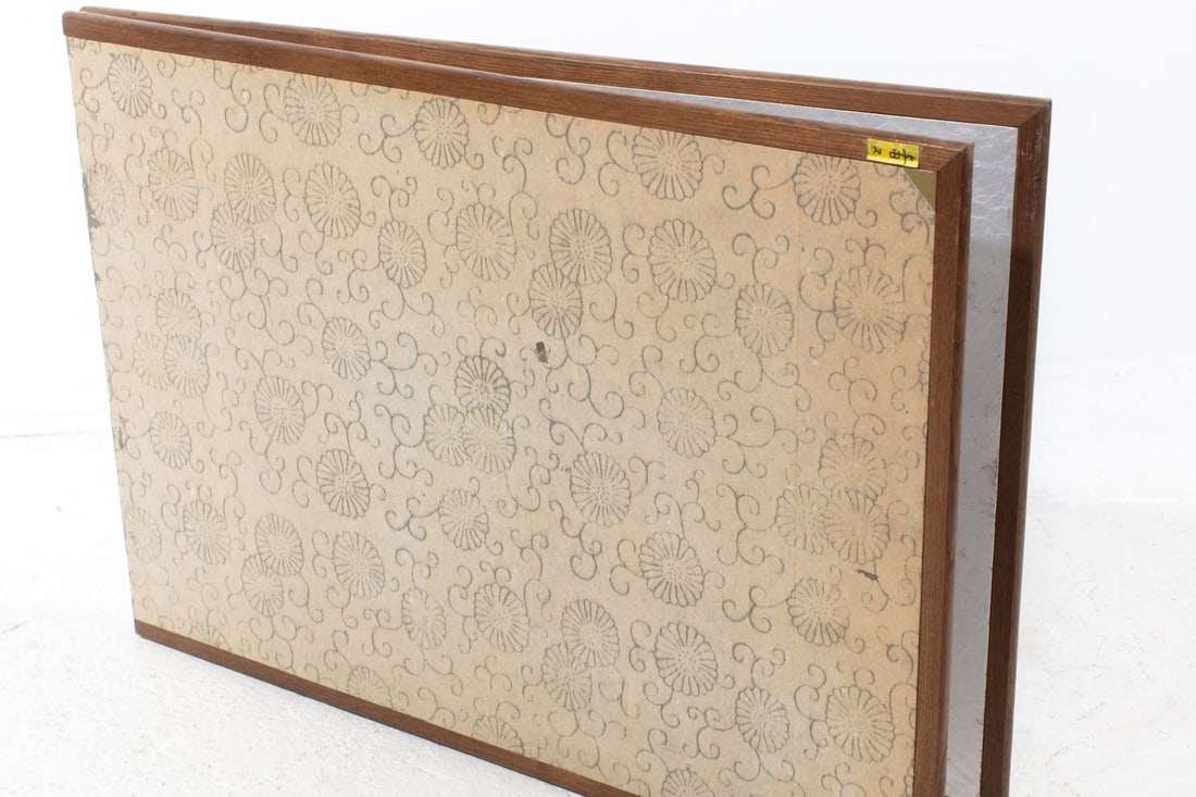 Japanese Two Panel Silver Leaf Folding Screen - 4