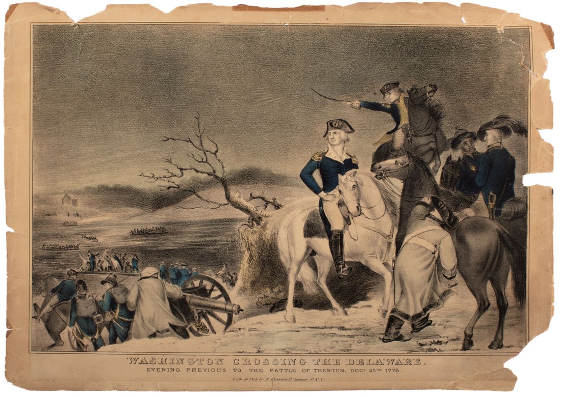 Nathaniel Currier Lithograph Washington Crossing the Delaware (1 of 3)