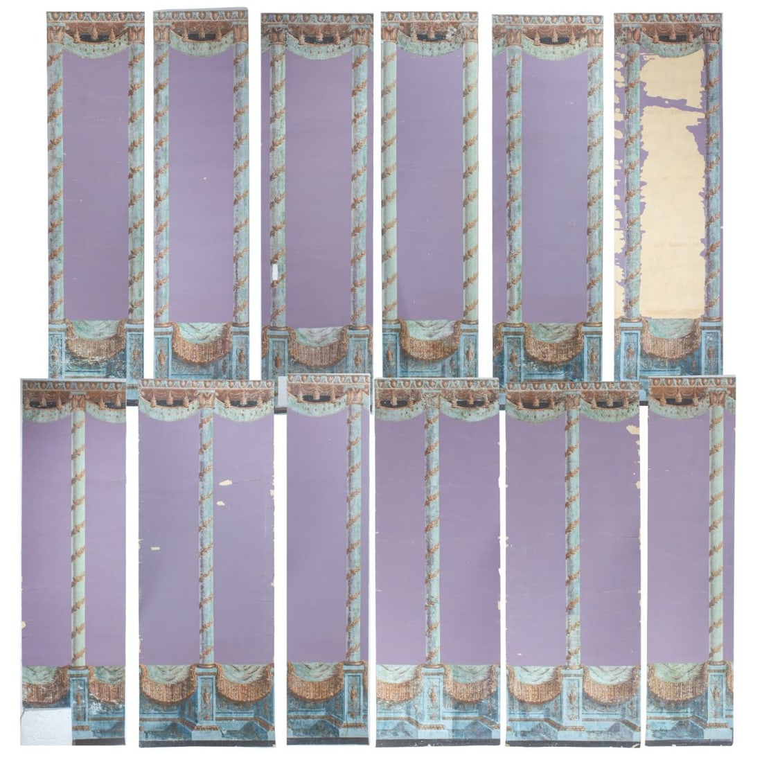 Set 14 Empire Period Wallpaper Panels (1 of 16)