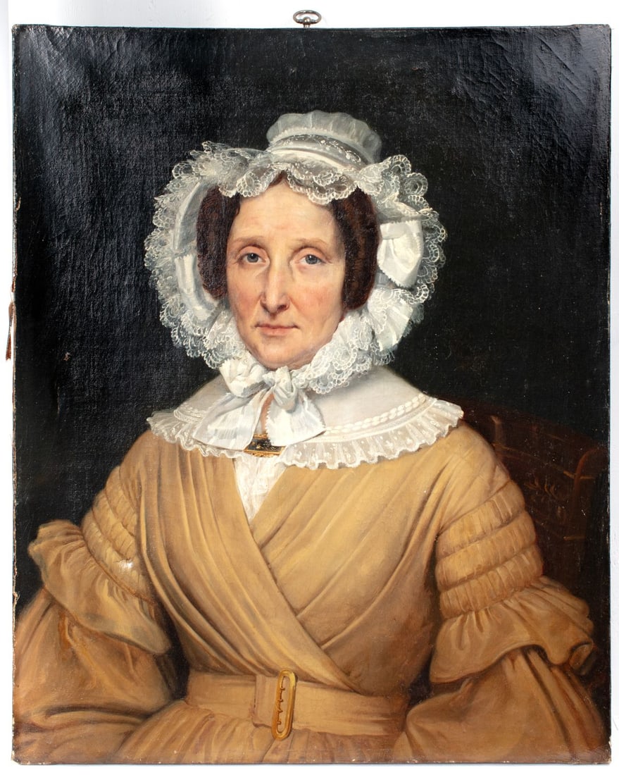 Early 19th Century Portrait of Lady Oil on Canvas (1 of 3)