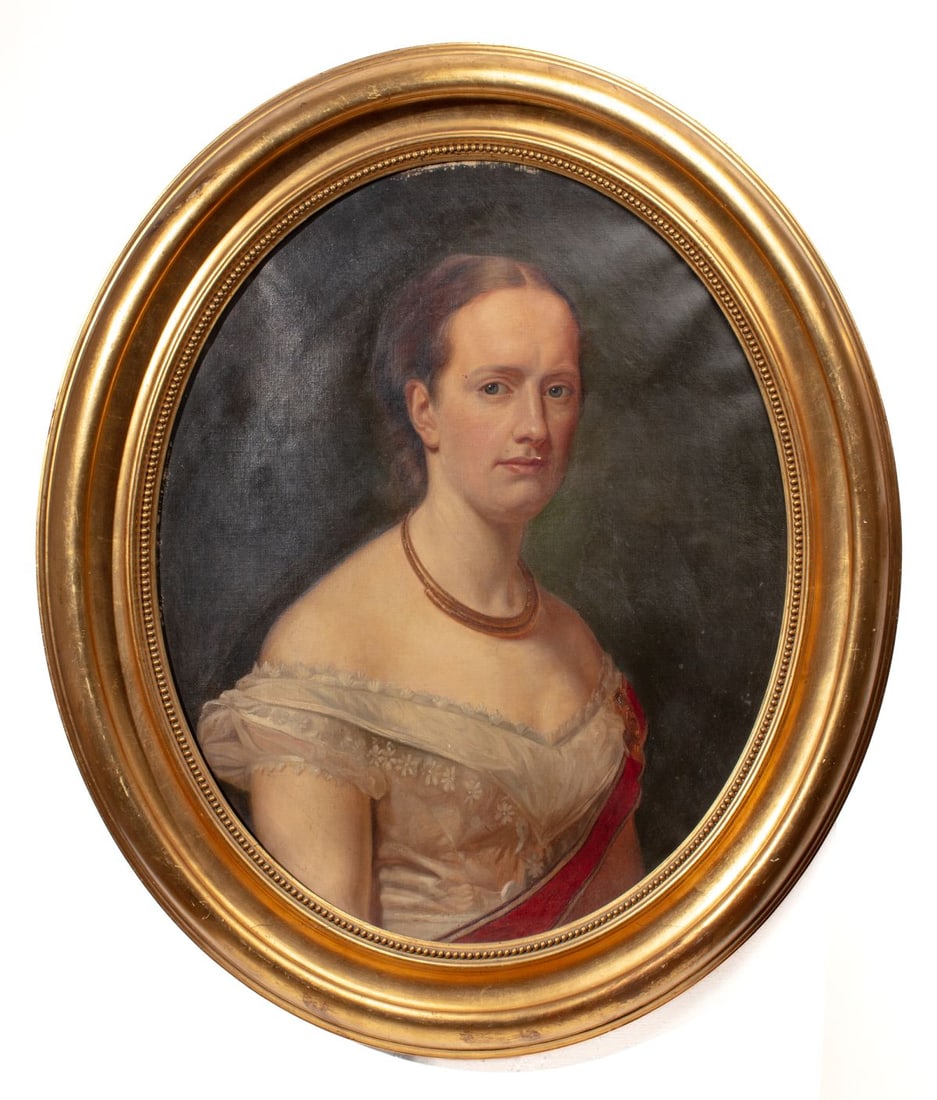 Antique Oil on Canvas Portrait After A. Schiott (1 of 8)