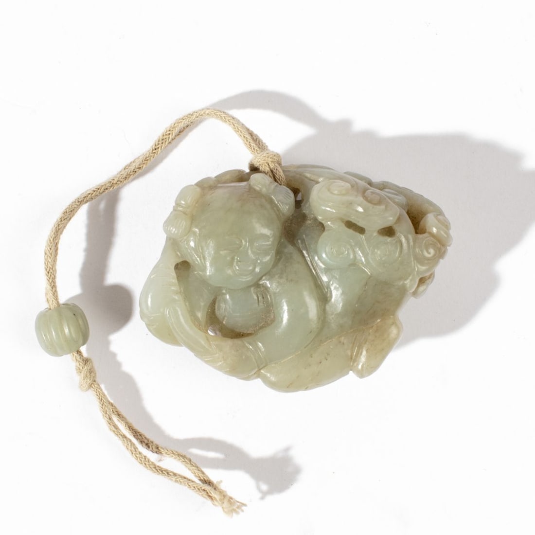 Antique Chinese Jade 'Boy' Toggle Carving (1 of 6)