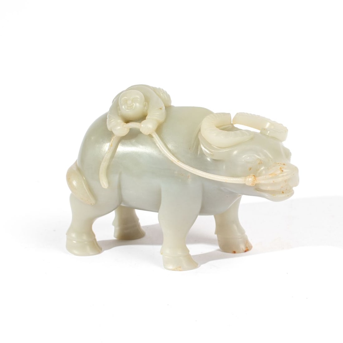 Chinese Jade Boy on Buffalo-Jade Haven Galleries (1 of 6)