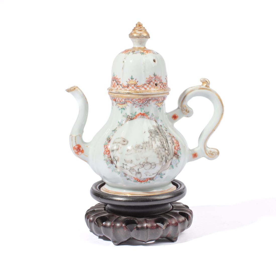 18th C. Chinese Encre De Chine Teapot (1 of 5)