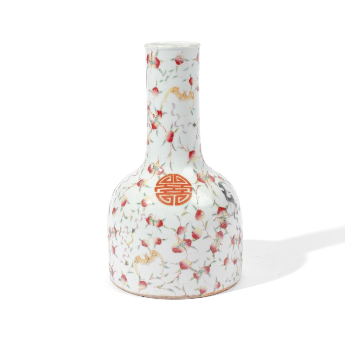 Chinese Guangxi Famille Rose Horse Hoof Vase (1 of 5)