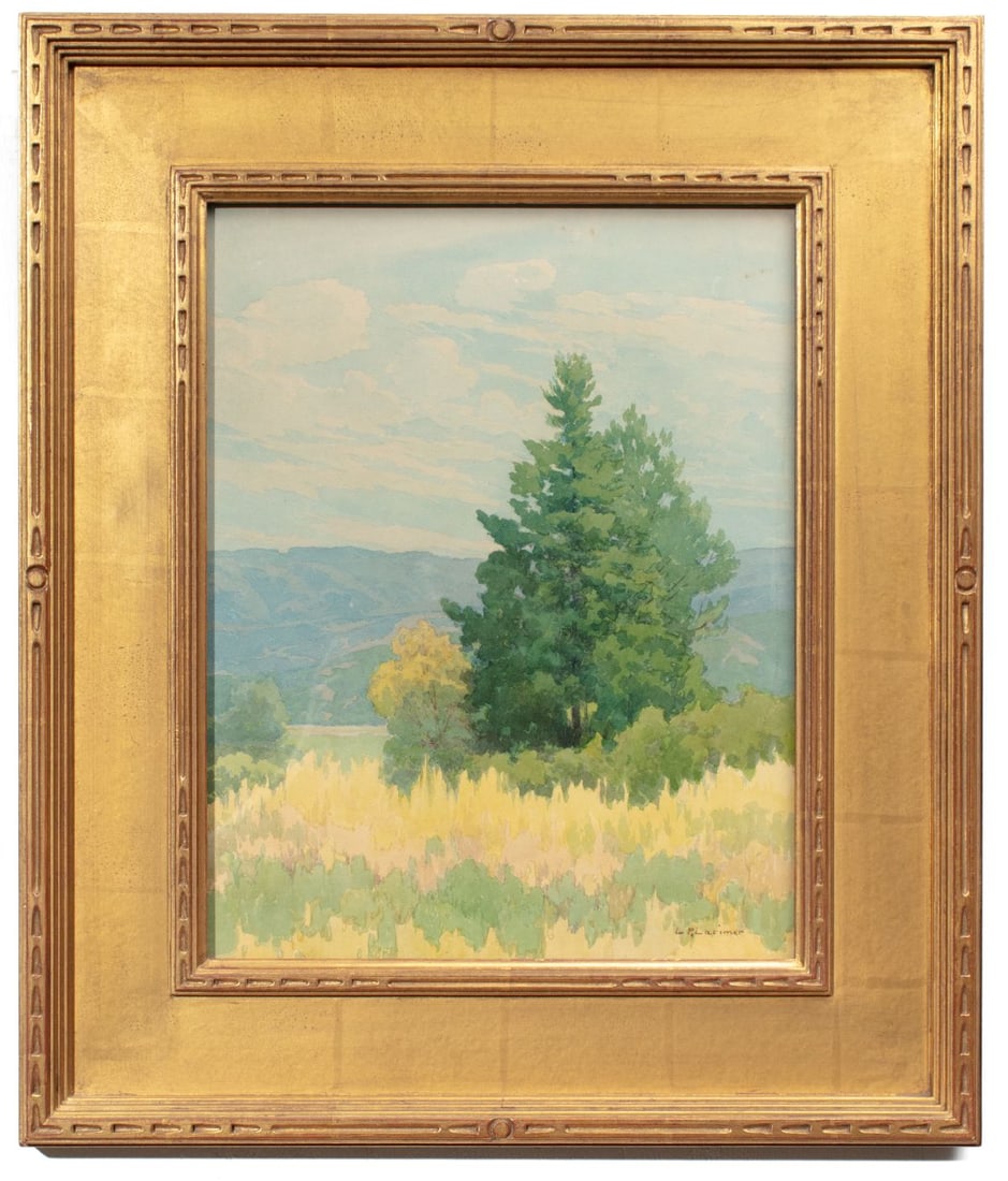 Lorenzo Latimer "Mendocino Mountains" Watercolor (1 of 3)
