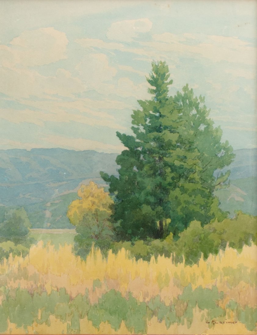 Lorenzo Latimer "Mendocino Mountains" Watercolor - 2