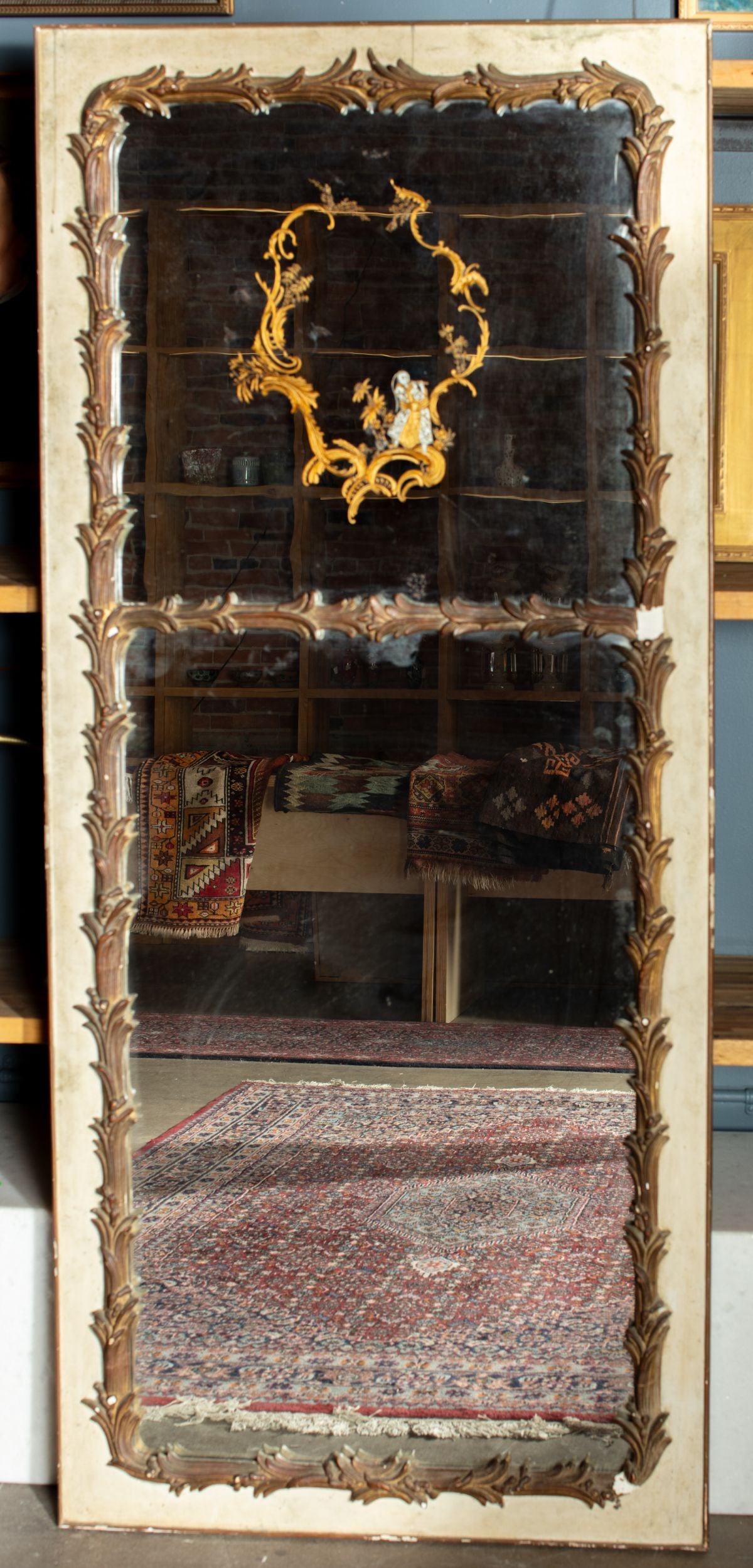 Louis XV Chinoiserie Gilt & Eglomise Pier Mirror (1 of 1)