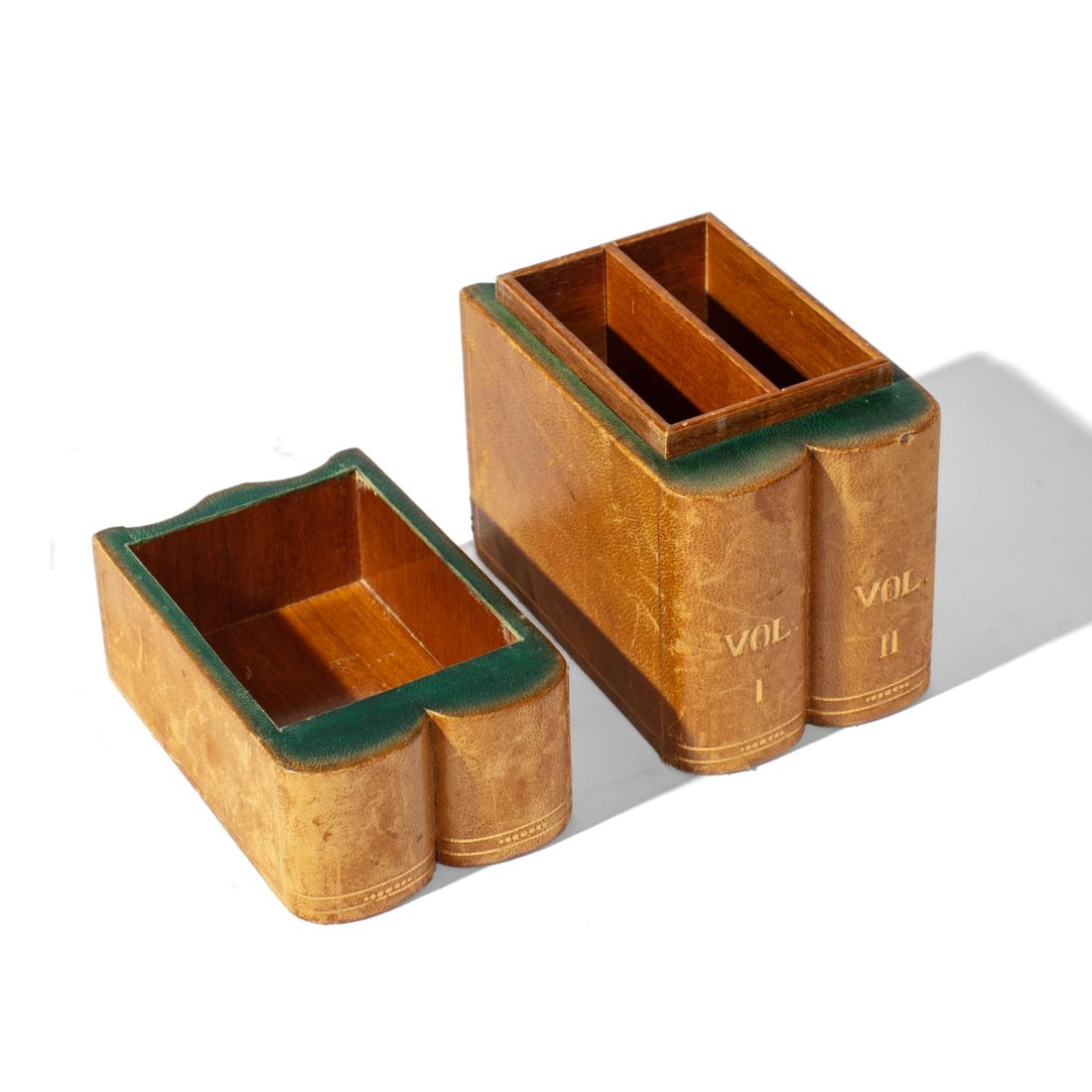 Vintage Florentine Leather Book Form Card Box (1 of 5)