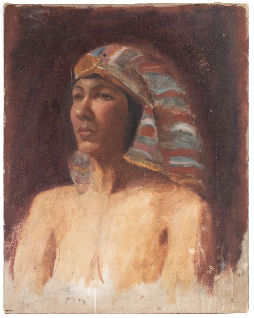 Portrait of Woman Wearing Egyptian Headdress (1 of 5)
