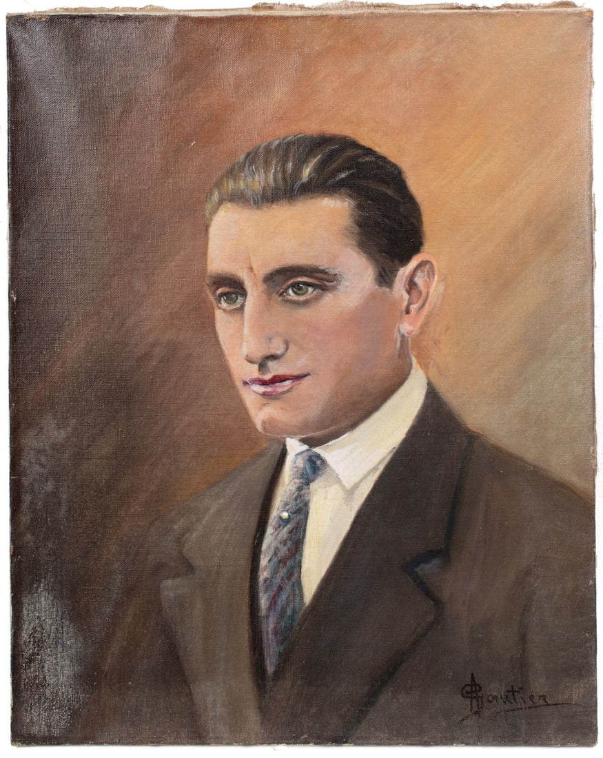 Portrait of a Gentleman signed A Sautier (1 of 2)