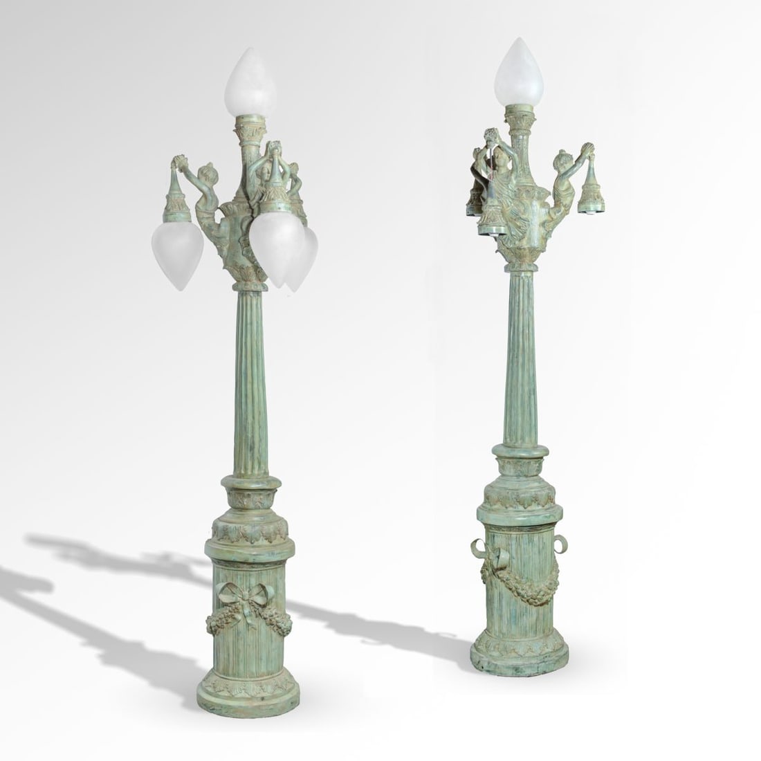 Pair Belle Epoque Style Bronze Torcheres (1 of 2)