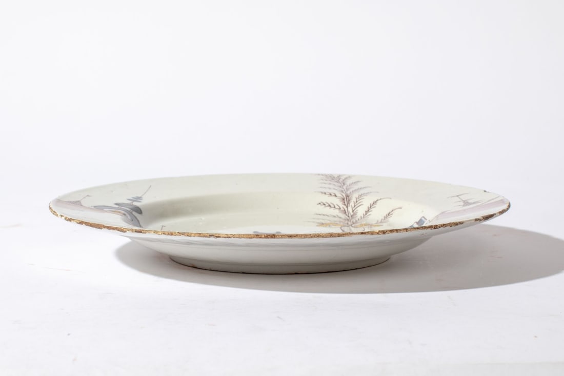 18th C. Lambeth Delft Polychrome Charger - 5