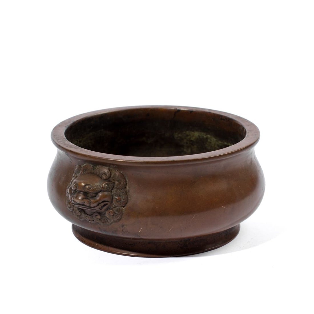 Chinese Bronze Lions head Censer w Ming mark (1 of 5)