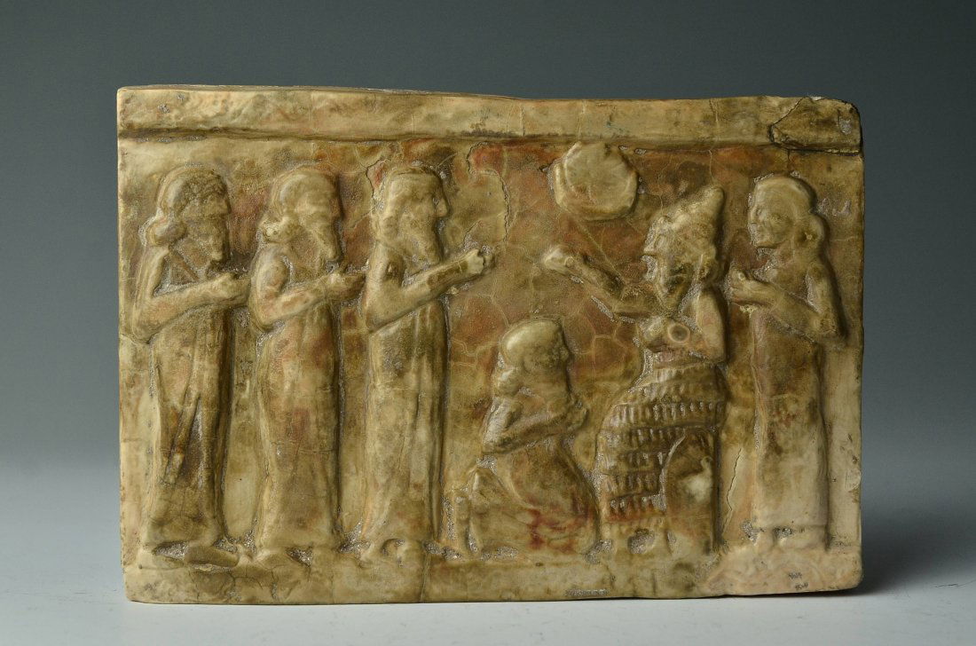 Ancient Mesopotamia Plaque: Please see the photos for item sizes.//////Provenance:Japanese Gentlman Collector/////Settlement is bank transfer, PAYPAL, VISA, AMEX(VISA, AMEX fee 2.5% addition).///////Shipment will be delivered sa