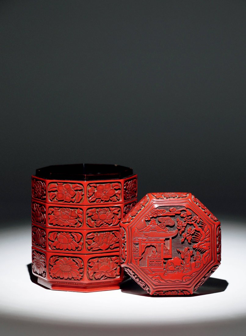 Ming , Chinese Carved Lacquerware: "å‚™è¨»ï¼šèˆŠæœ¨ç›’ä¾†æºï¼šå¯Œå±±åœ°å€è—å®¶è—"",SizeD14cm H18cmâ˜…WEB Catalogï¼šhttps://book.yunzhan365.com/bookcase/jvtek/index.html