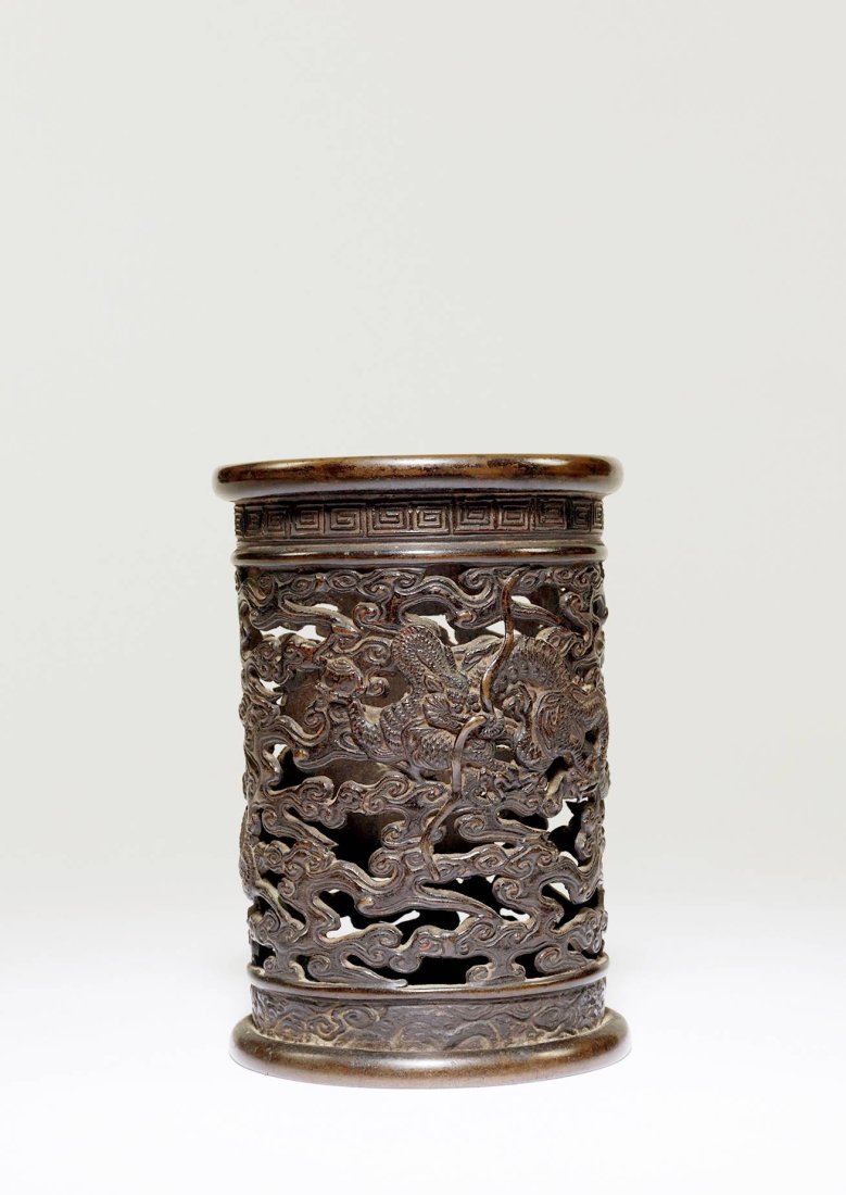 Qing , Bronze brush Case: SizeD8cm H11cmâ˜…WEB Catalogï¼šhttps://book.yunzhan365.com/bookcase/jvtek/index.html