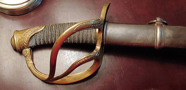 Civil War Cavalry Officer's Saber by PDL: A very handsome example of the US regulation M-1840 Cavalry Officer's Saber (sword). Very Good condition. 100% original 100% complete and no defects. Has full shagreen grip material and twisted