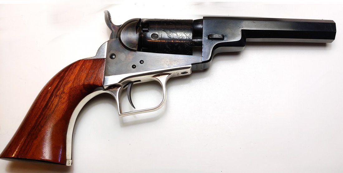 Genuine Colt 2nd Generation Baby Dragoon Revolver: This is a beautiful example of the 2nd Generation "F-series" Colt cap and ball revolver sold exclusively by Colt Industries between 1978 and 1982. These F Series guns all bear genuine Colt barrel lege