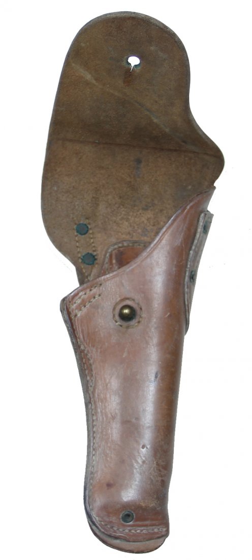 Minty 1918 US Holster for Model 1911 Colt 45 Automatic: WWI World War 1 AEF US Army and USMC M1916 Leather Holster for the Colt M1911 45acp Pistol. Superb near new condition deeply marked on the back -WARREN LEATHER GOODS CO. 1918- Also stamped with inspec