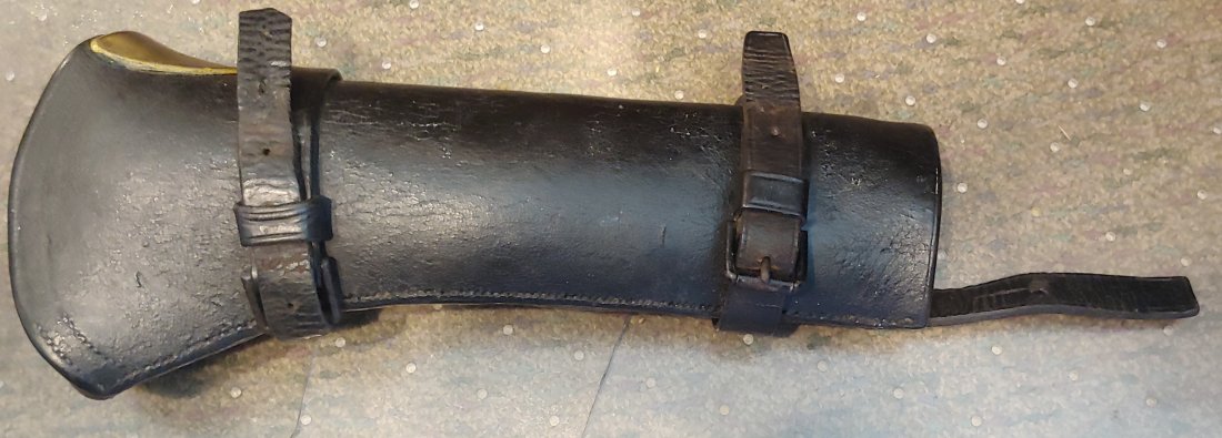 1886 Indian War Cavalry Carbine Boot: This is the 1886 version of the US cavalry carbine boot. This utilized changes introduced in 1885 that enabled the boot to carry the weight of the carbine rather than trooper bearing it on the end of 