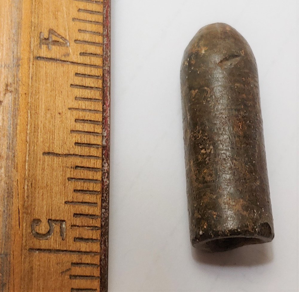 Civil War Confederate Sharpshooter Whitworth Bullet: Very rare Confederate sharpshooter / sniper bullet. .451 caliber Whitworth. True Confederate issued Whitworth rifles are among the rarest of Civil War longarms. I have owned and sold only one in 47 ye
