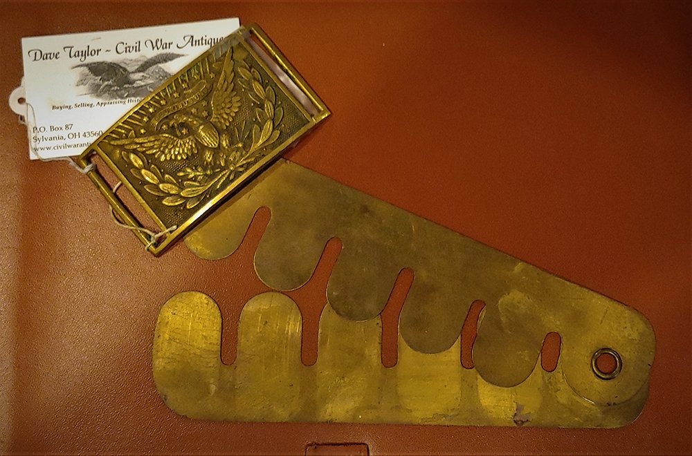 Civil War Button Polisher: Standard military button polisher as found in 19th century soldier effects from Civil War to Crimean War to UK Empire ... Civil war buckle shown for size reference.Can be mailed for $3 without insuran
